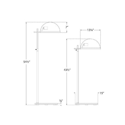 Dulcet Floor Lamp - line drawing.