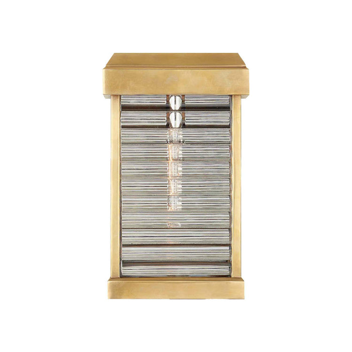 Dunmore Outdoor Wall Light in Antique-Burnished Brass (Small).