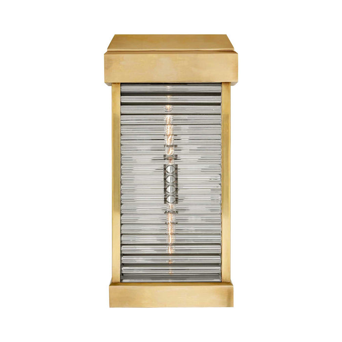 Dunmore Outdoor Wall Light in Antique-Burnished Brass (Large).