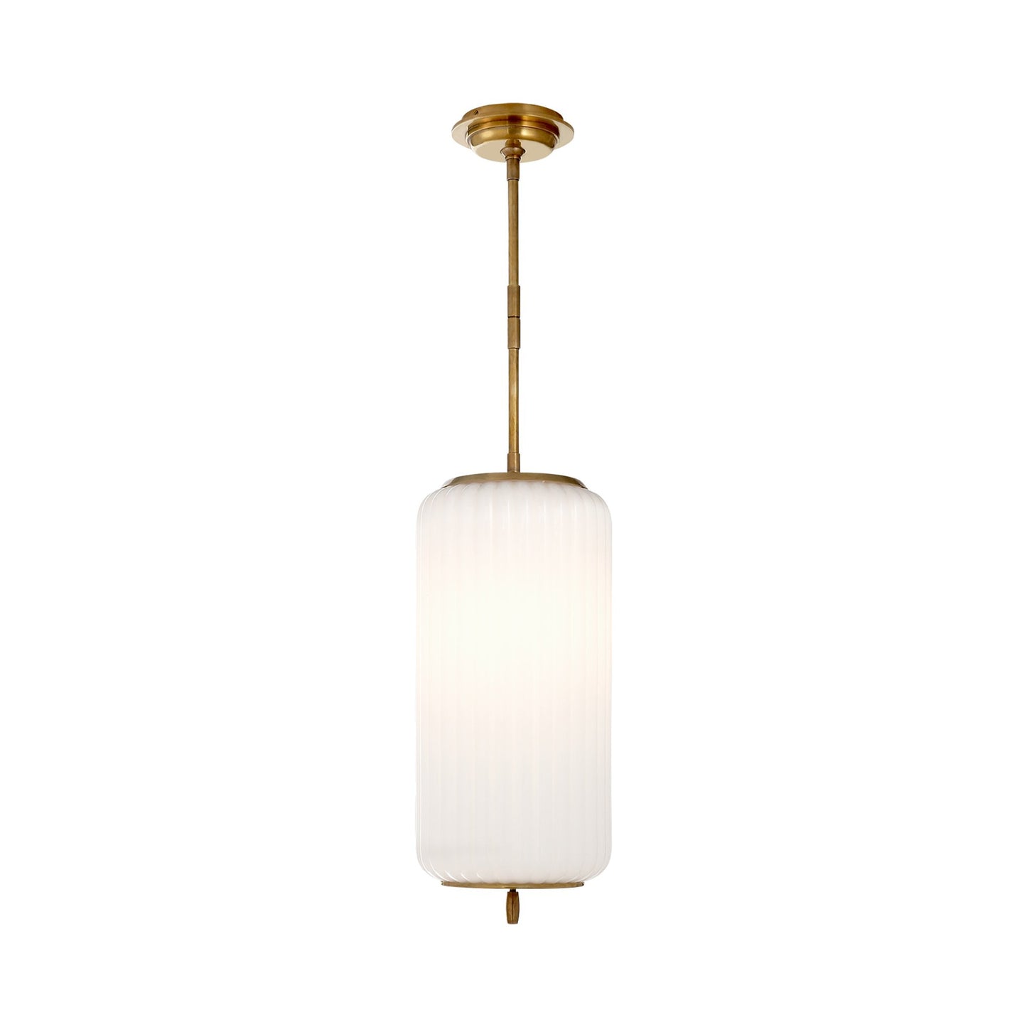 Eden Pendant Light in Hand-Rubbed Antique Brass.