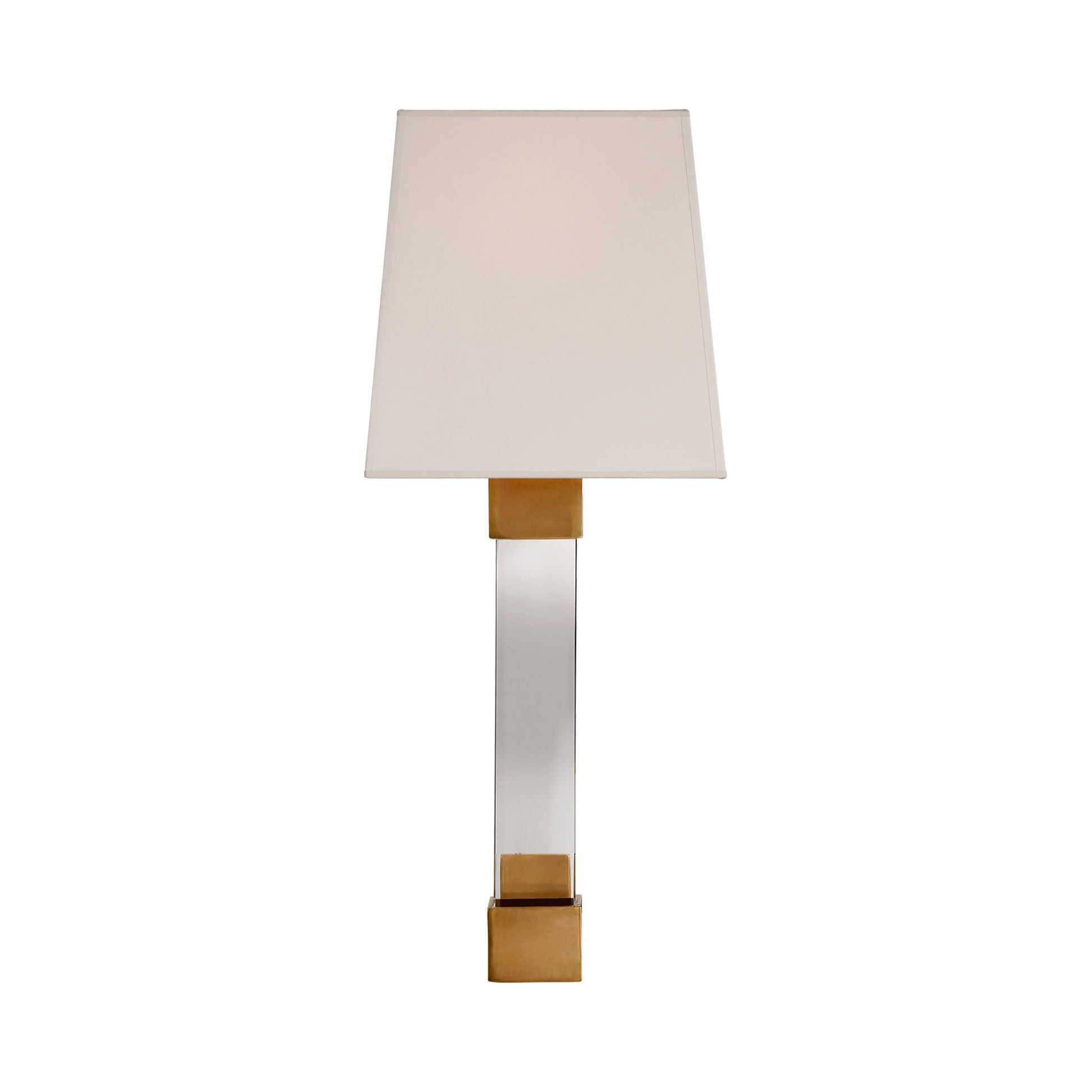 Edgar Wall Light in Crystal with Brass (Medium).