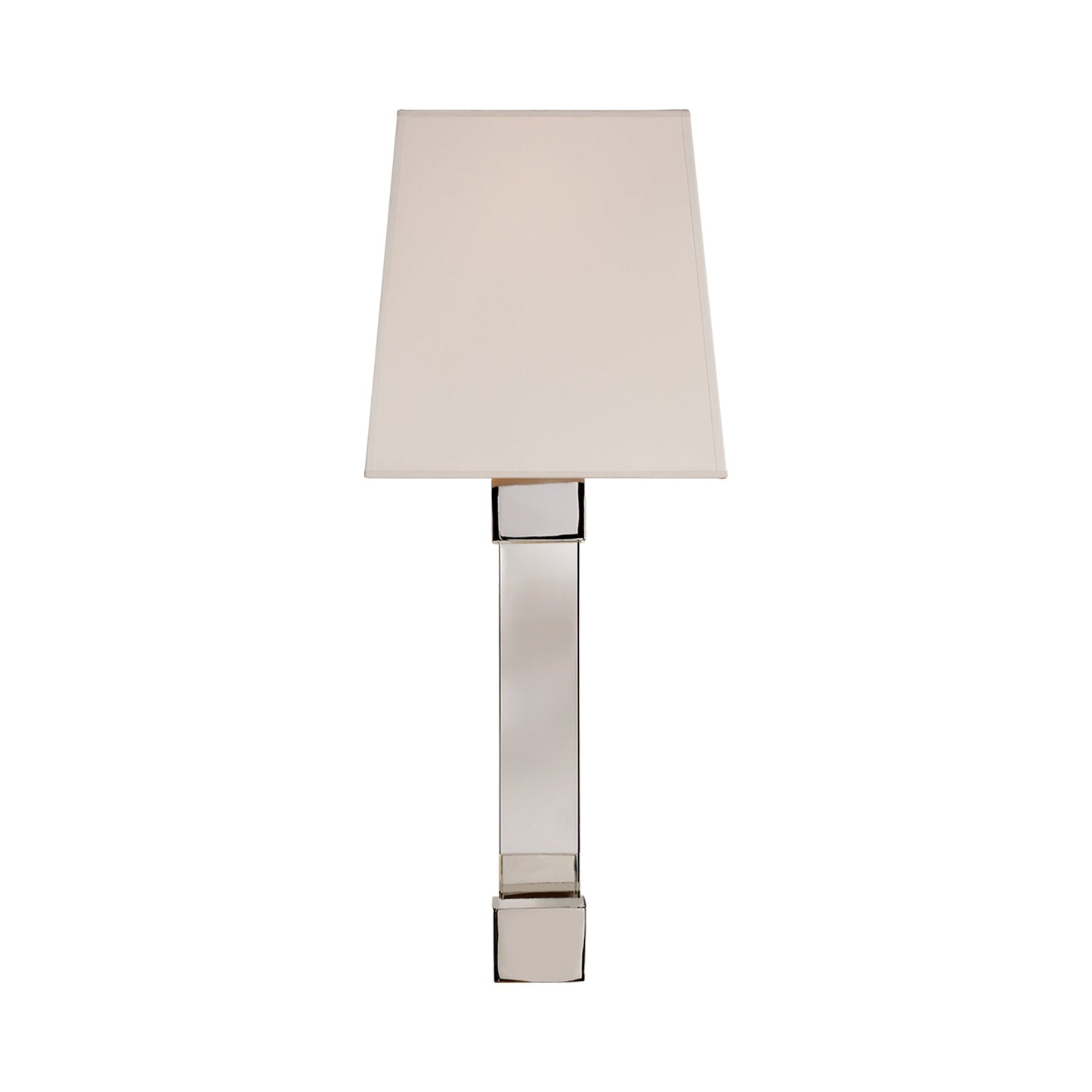 Edgar Wall Light in Crystal with Polished Nickel (Medium).