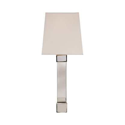 Edgar Wall Light in Crystal with Polished Nickel (Medium).