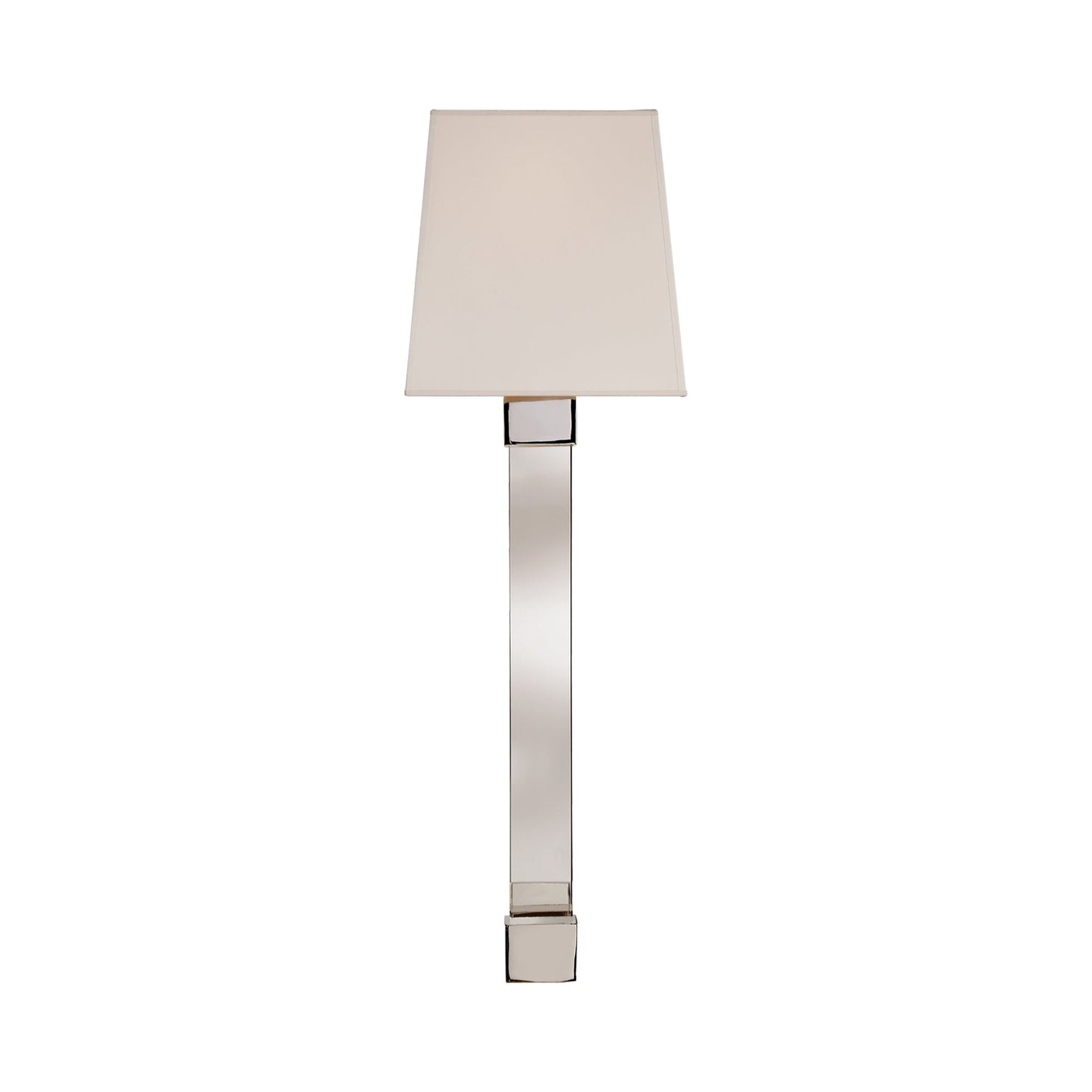 Edgar Wall Light in Crystal with Polished Nickel (Large).