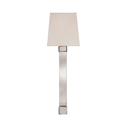 Edgar Wall Light in Crystal with Polished Nickel (Large).