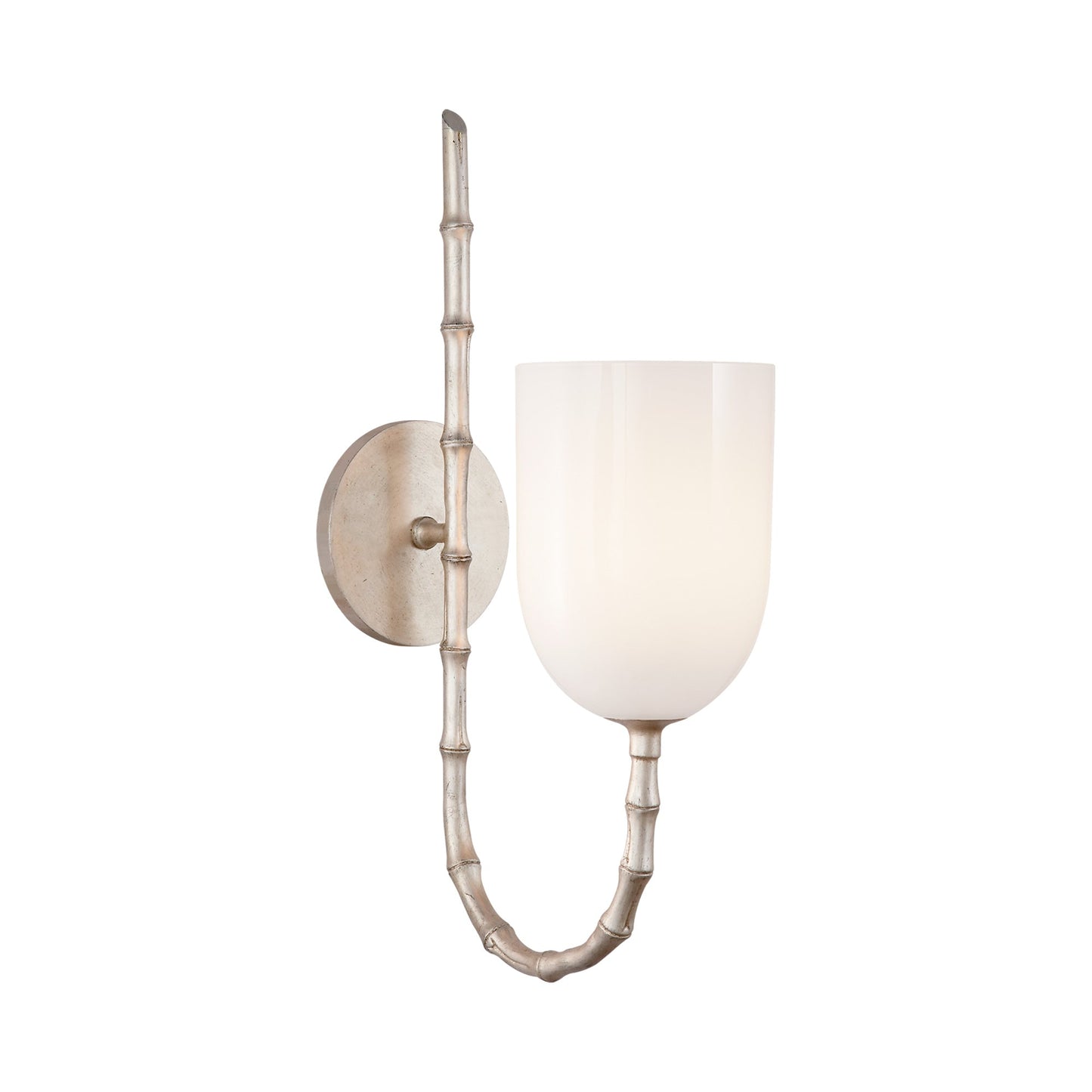 Edgemere Wall Light in Burnished Silver Leaf.