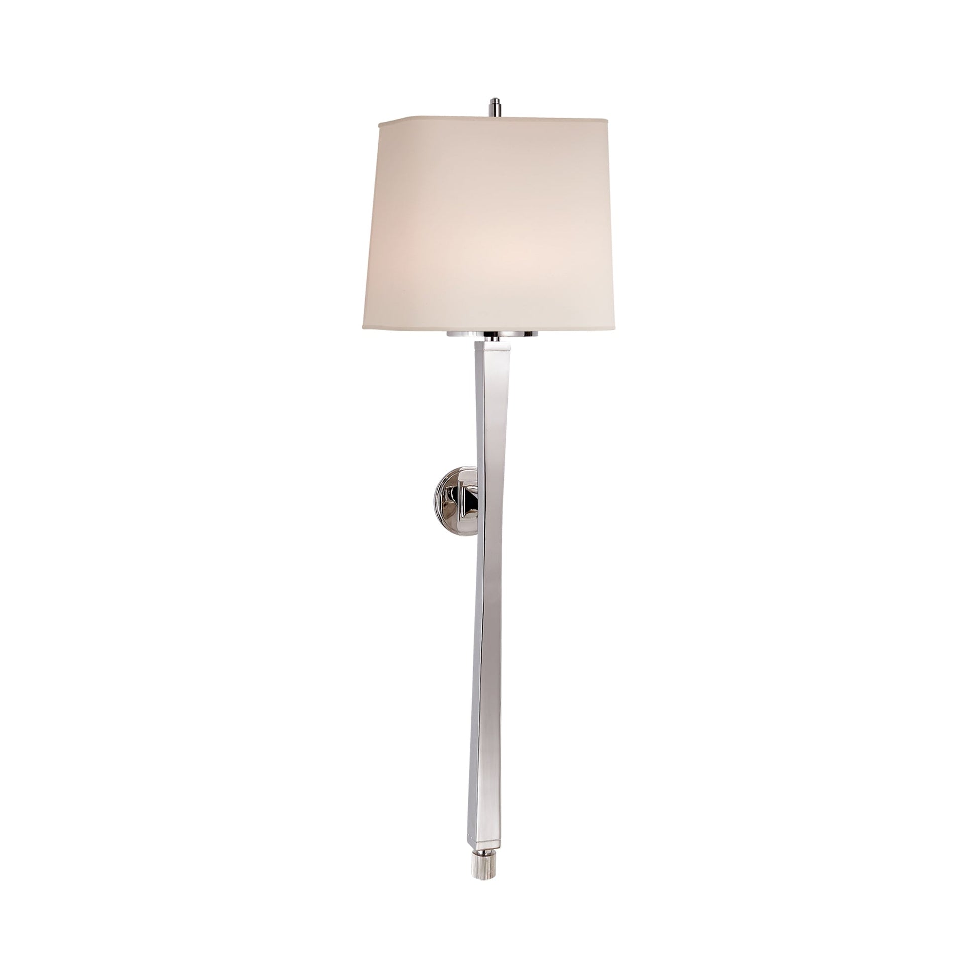 Edie Baluster Wall Light in Polished Nickel (Natural Paper).