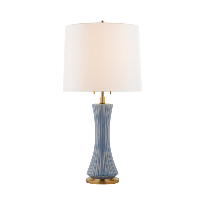 Elena Table Lamp in Polar Blue Crackle.