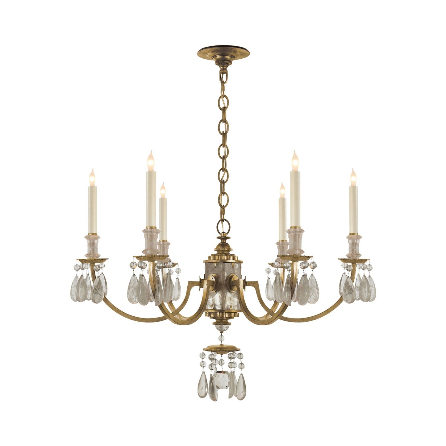 Elizabeth Chandelier in Gilded Iron.