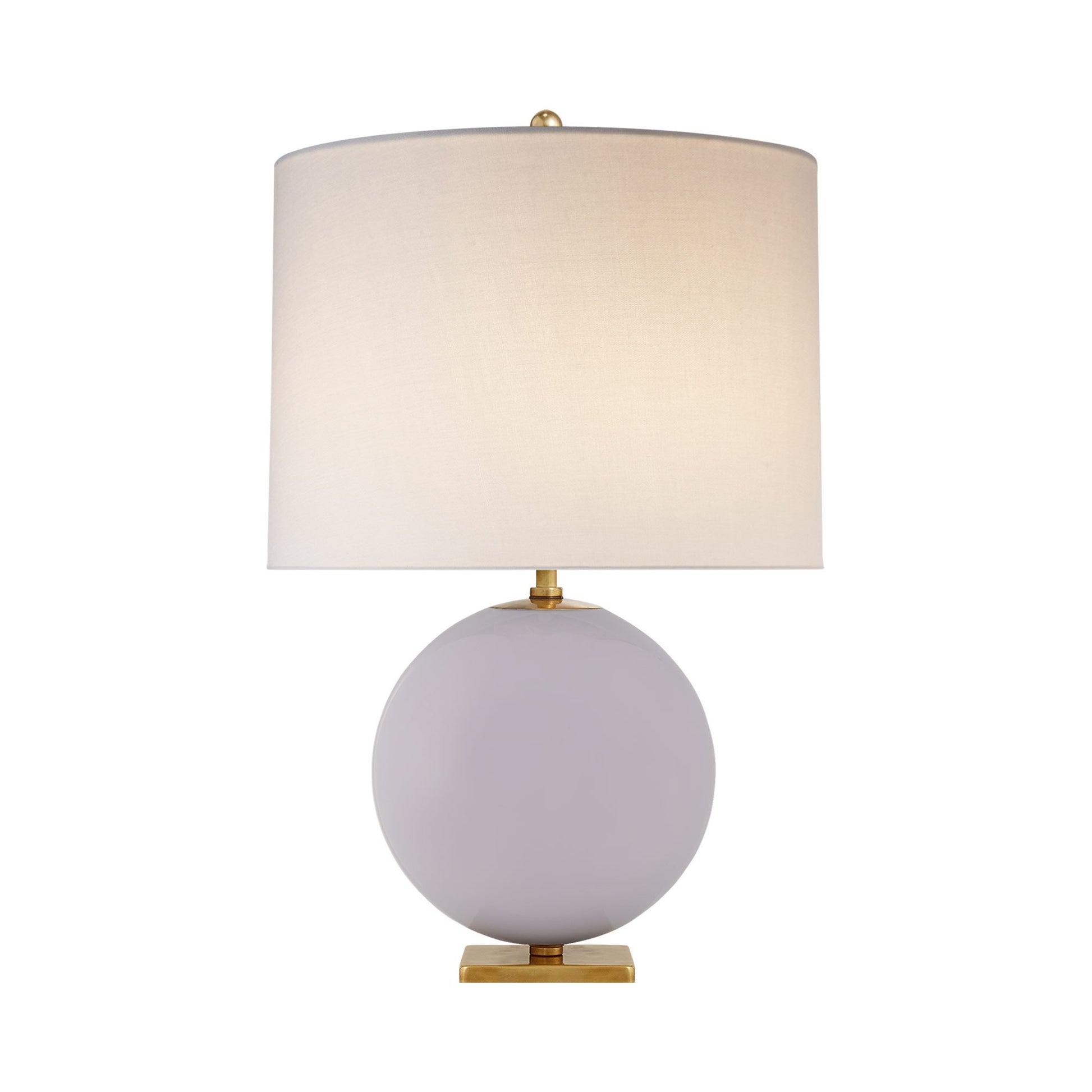 Elsie Table Lamp in Lilac/Cream Linen (Large).