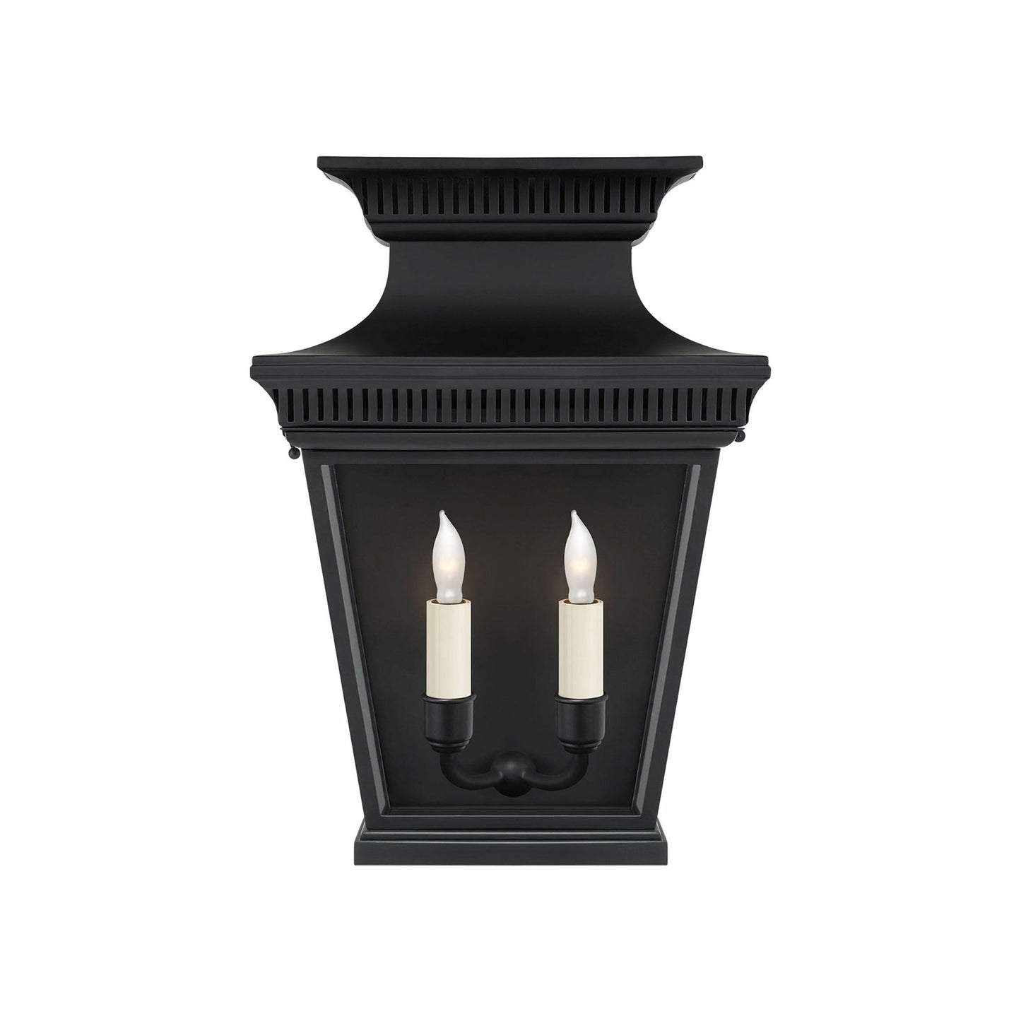 Elsinore Outdoor Wall Light in Matte Black (Medium).