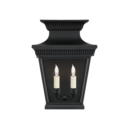 Elsinore Outdoor Wall Light in Matte Black (Medium).