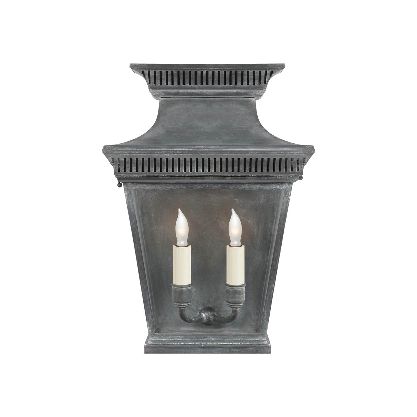 Elsinore Outdoor Wall Light in Weathered Zinc (Medium).