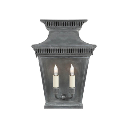 Elsinore Outdoor Wall Light in Weathered Zinc (Medium).