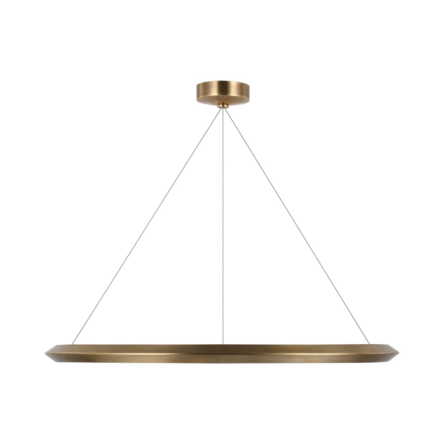 Encircle LED Chandelier in Natural Brass (Medium).