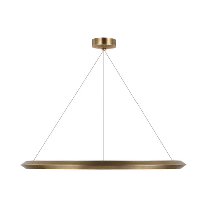 Encircle LED Chandelier in Natural Brass (Medium).