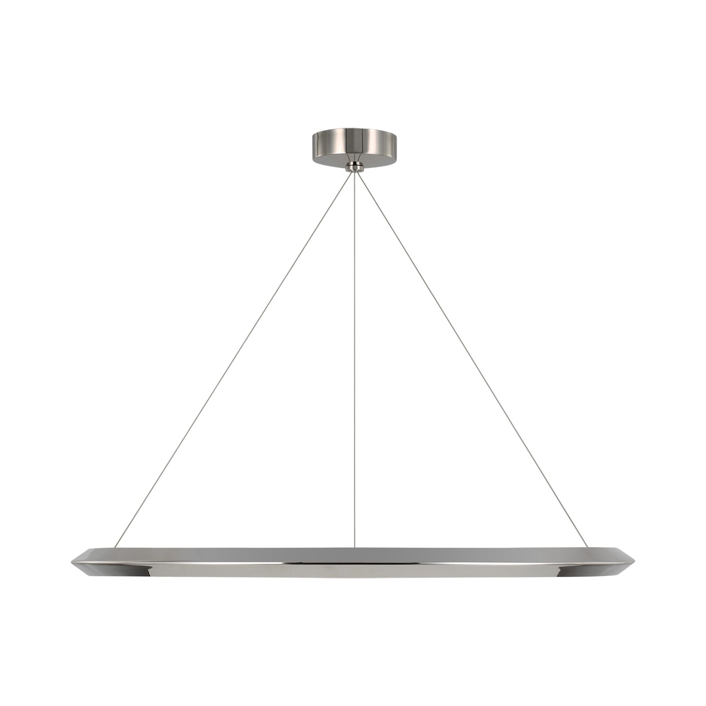 Encircle LED Chandelier in Polished Nickel (Medium).