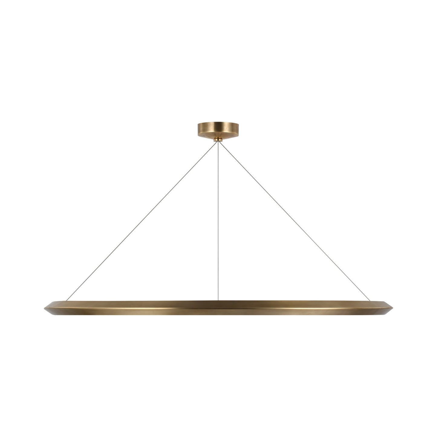 Encircle LED Chandelier in Natural Brass (Large).