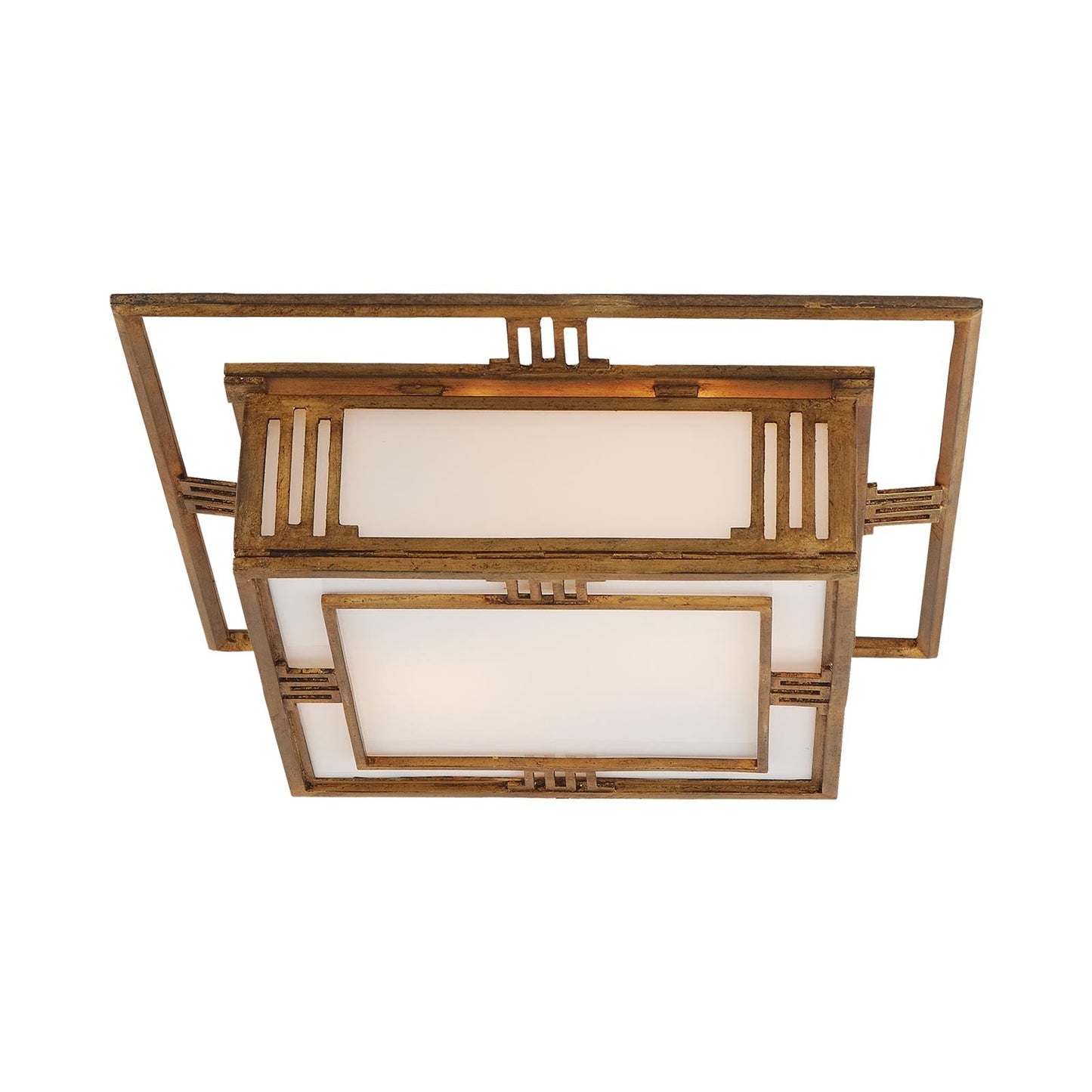 Enrique Flush Mount Ceiling Light in Gilded Iron.