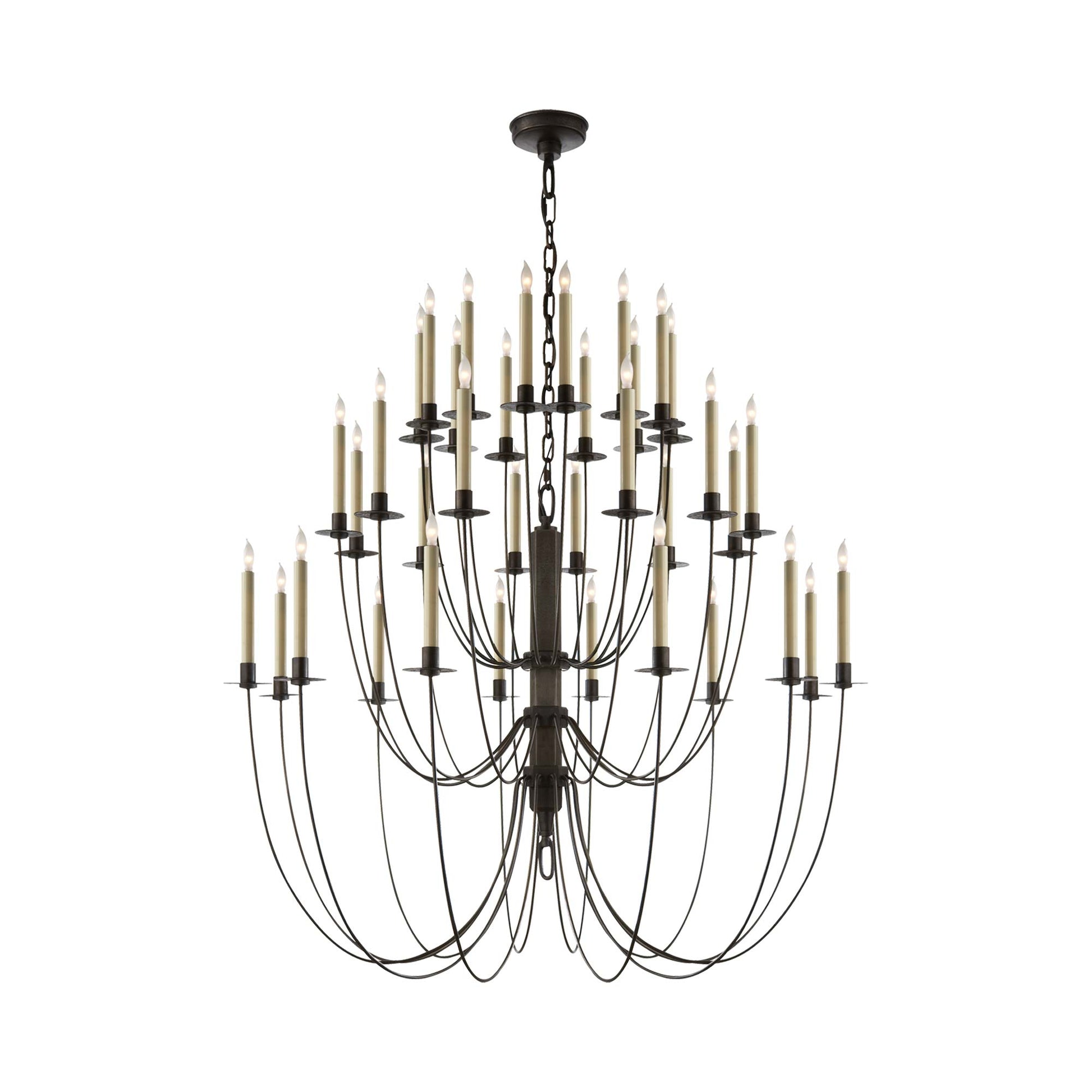Erika Chandelier in 3-Tier/Aged Iron.