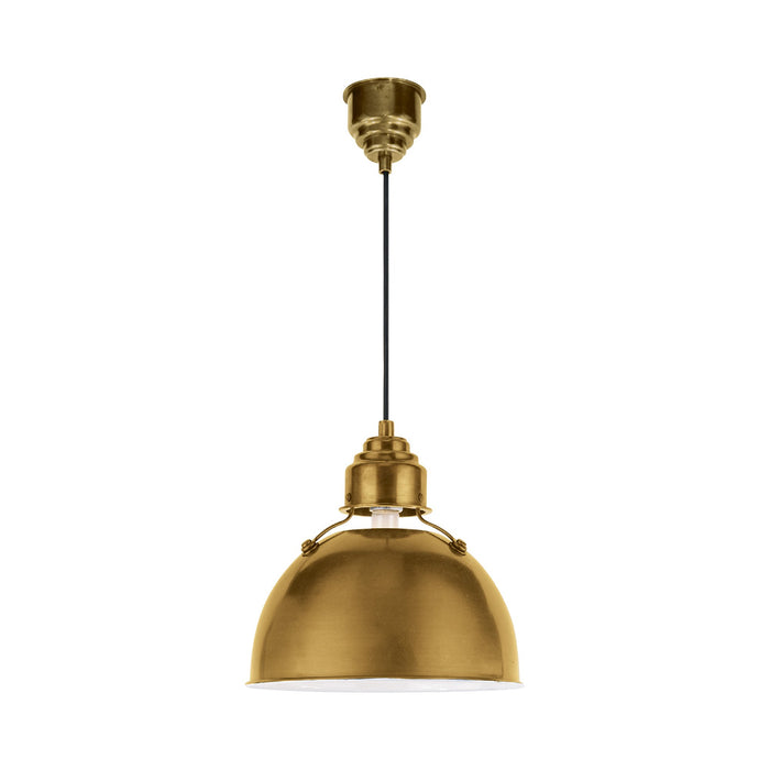 Eugene Pendant Light in Hand-Rubbed Antique Brass (Small).