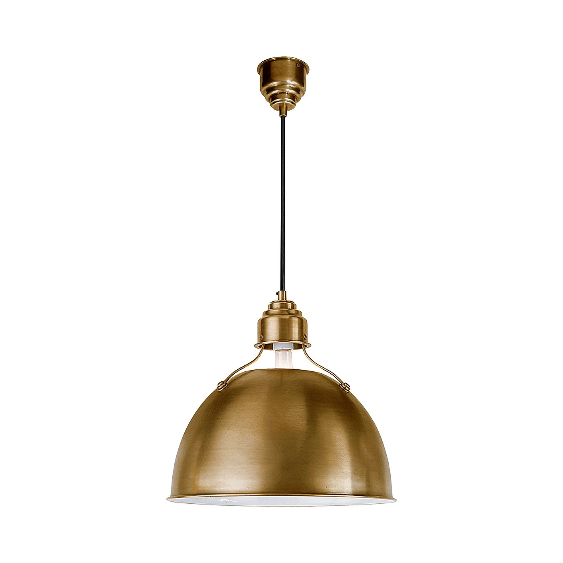 Eugene Pendant Light in Hand-Rubbed Antique Brass (Medium).