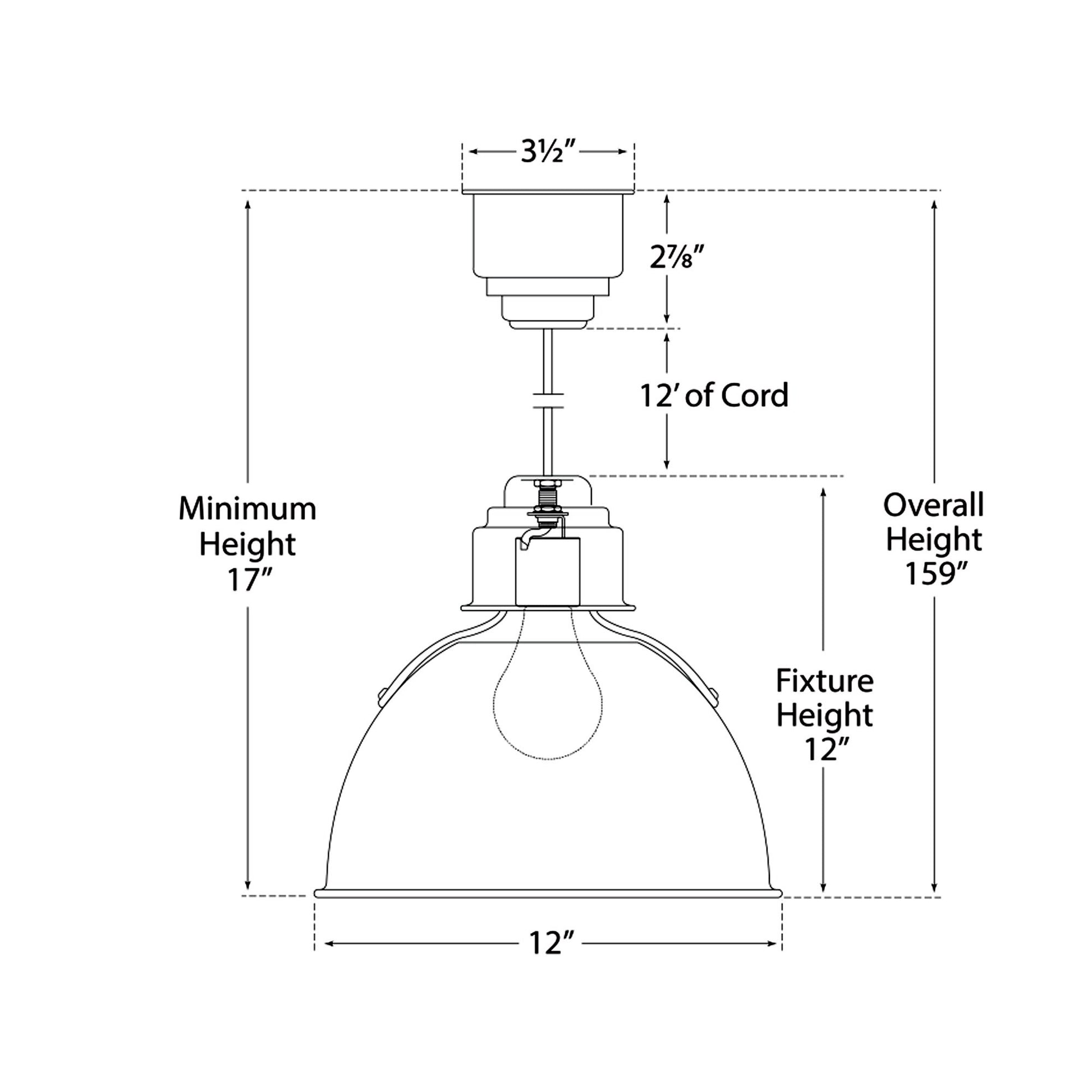 Eugene Pendant Light - line drawing.