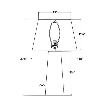 Evoke Table Lamp - line drawing.
