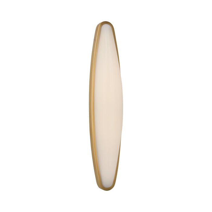 Ezra LED Bath Wall Light in Hand-Rubbed Antique Brass.