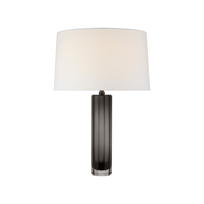 Fallon LED Table Lamp in Smoked Glass (Medium).
