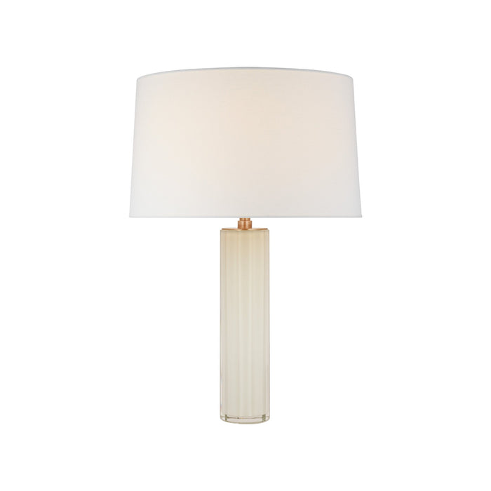 Fallon LED Table Lamp in White Glass (Medium).