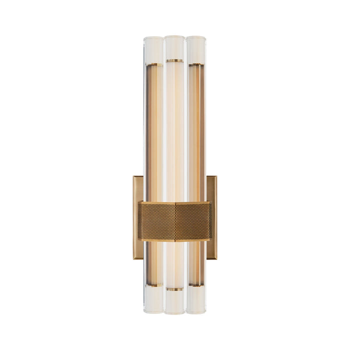 Fascio LED Wall Light in Hand-Rubbed Antique Brass (Asymmetric/14-Inch).