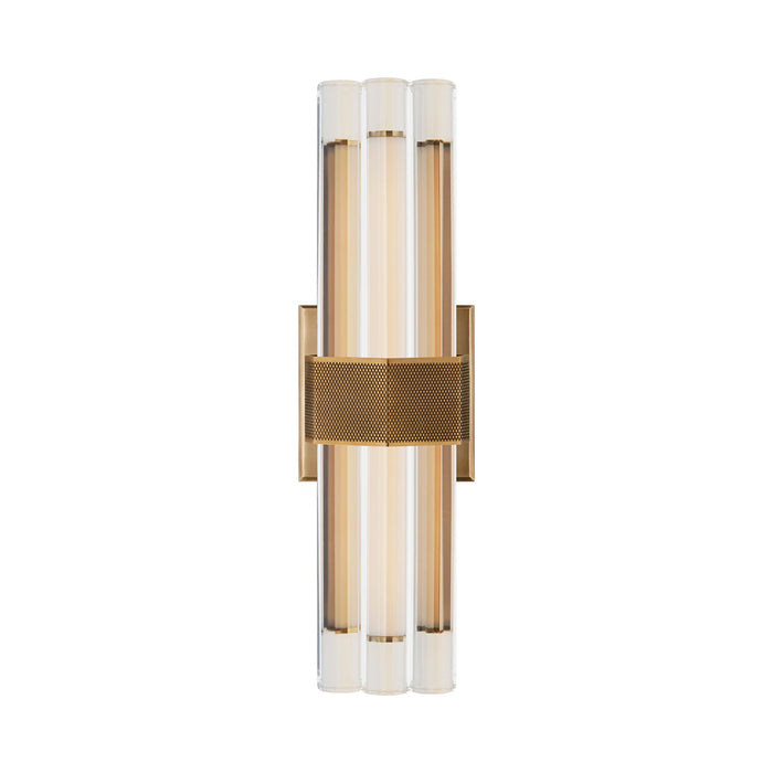 Fascio LED Wall Light in Hand-Rubbed Antique Brass (Symmetric/14-Inch).