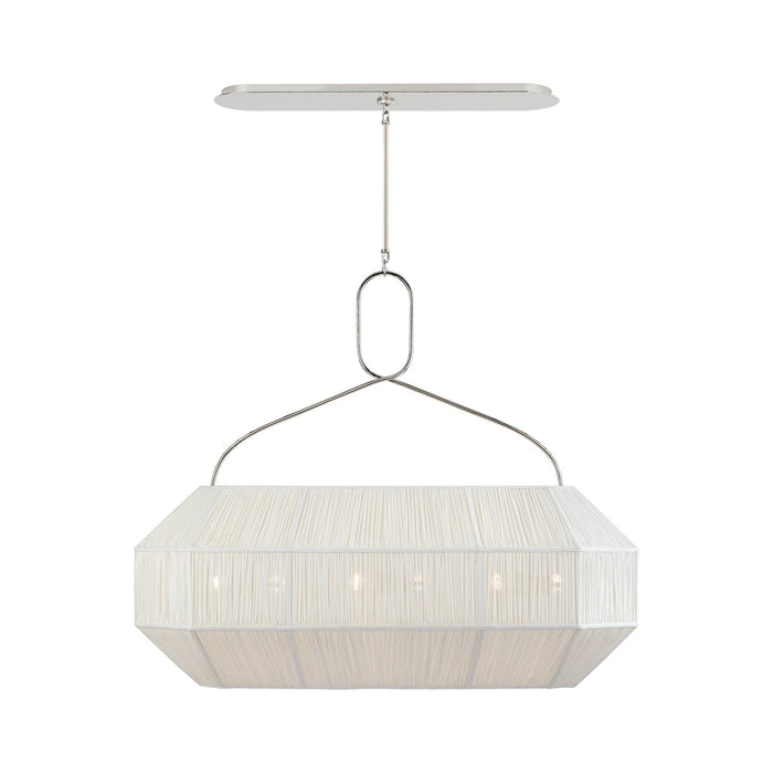 Forza Linear Pendant Light in Polished Nickel.