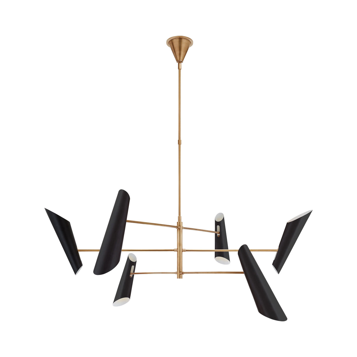 Franca LED Chandelier in Black (6-Light).