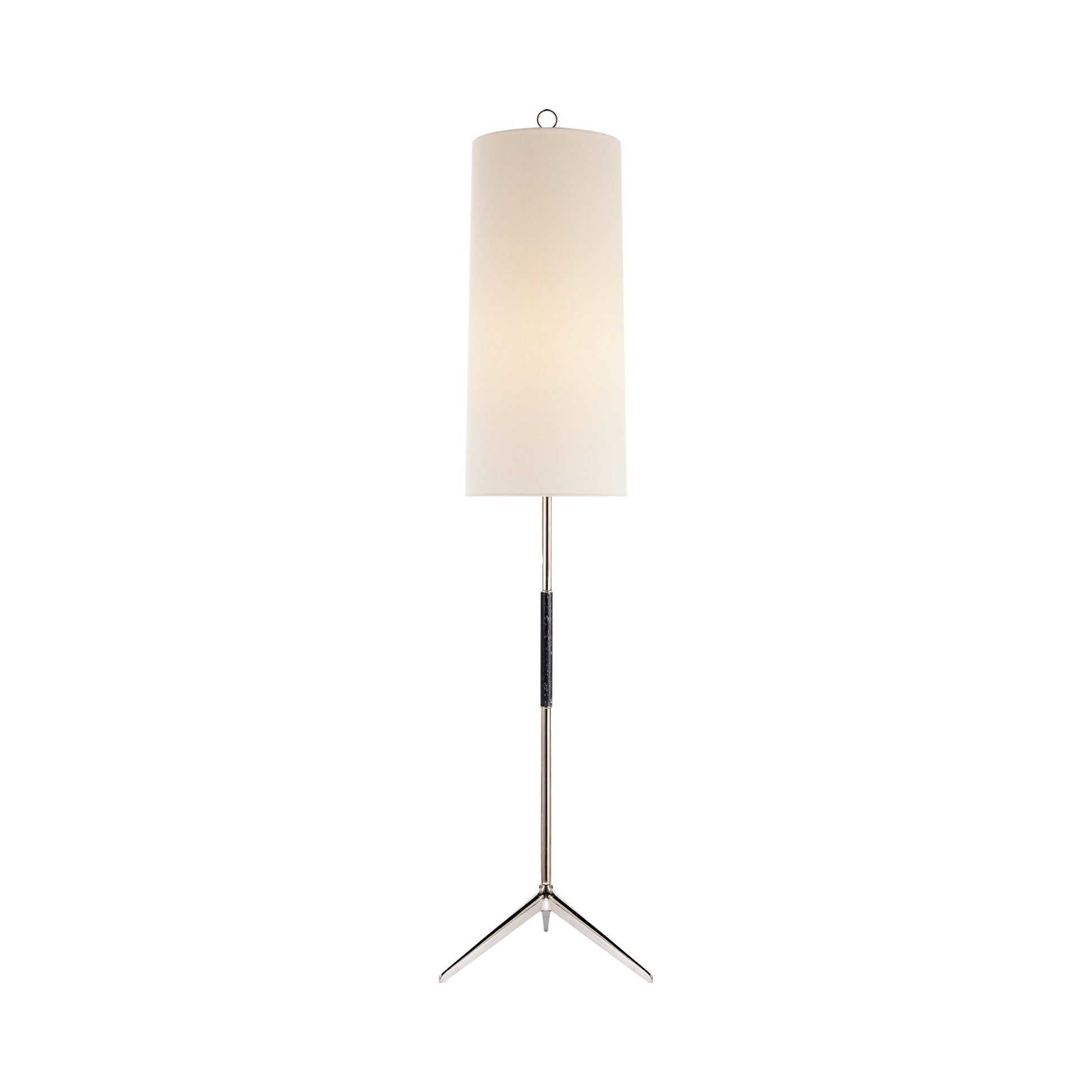 Frankfort Floor Lamp in Polished Nickel/Ebony.