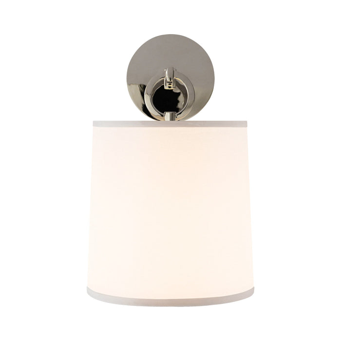 French Cuff Wall Light in Polished Nickel.