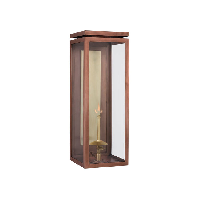 Fresno 3/4 Outdoor Gas Wall Light in Soft Copper (Large).
