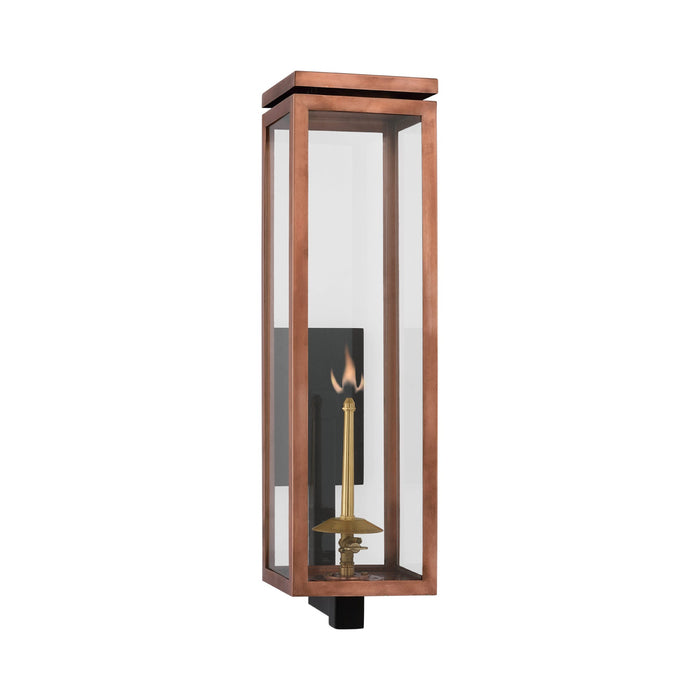 Fresno Outdoor Gas Wall Light in Soft Copper (Large).