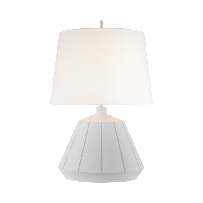 Frey LED Table Lamp in Plaster White.