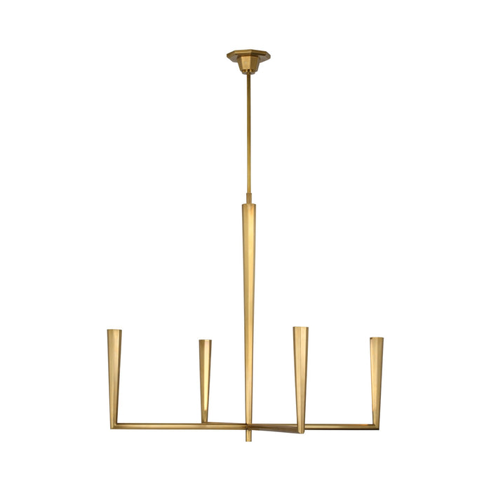 Galahad LED Chandelier in Hand-Rubbed Antique Brass (Large).