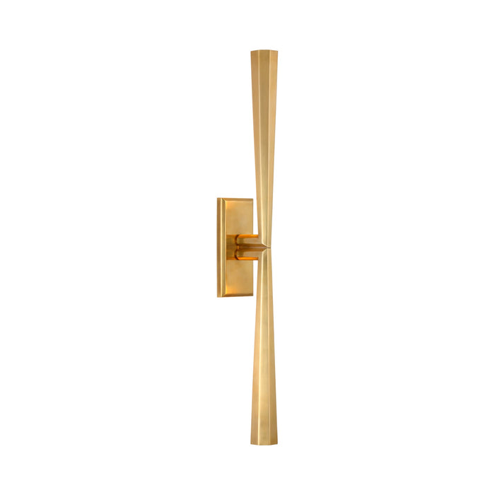 Galahad LED Linear Wall Light in Antique Brass.