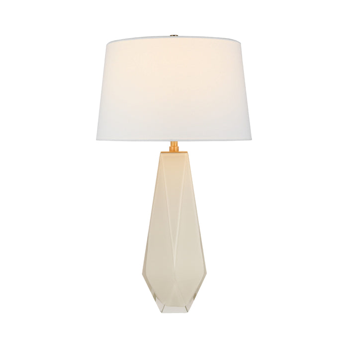 Gemma LED Table Lamp in White Glass (Medium).