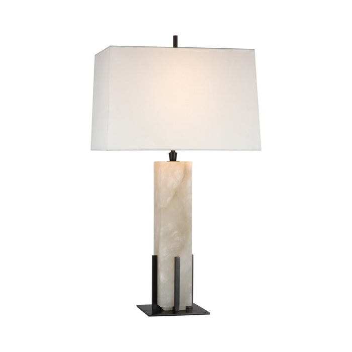 Gironde LED Table Lamp in Alabaster and Bronze.