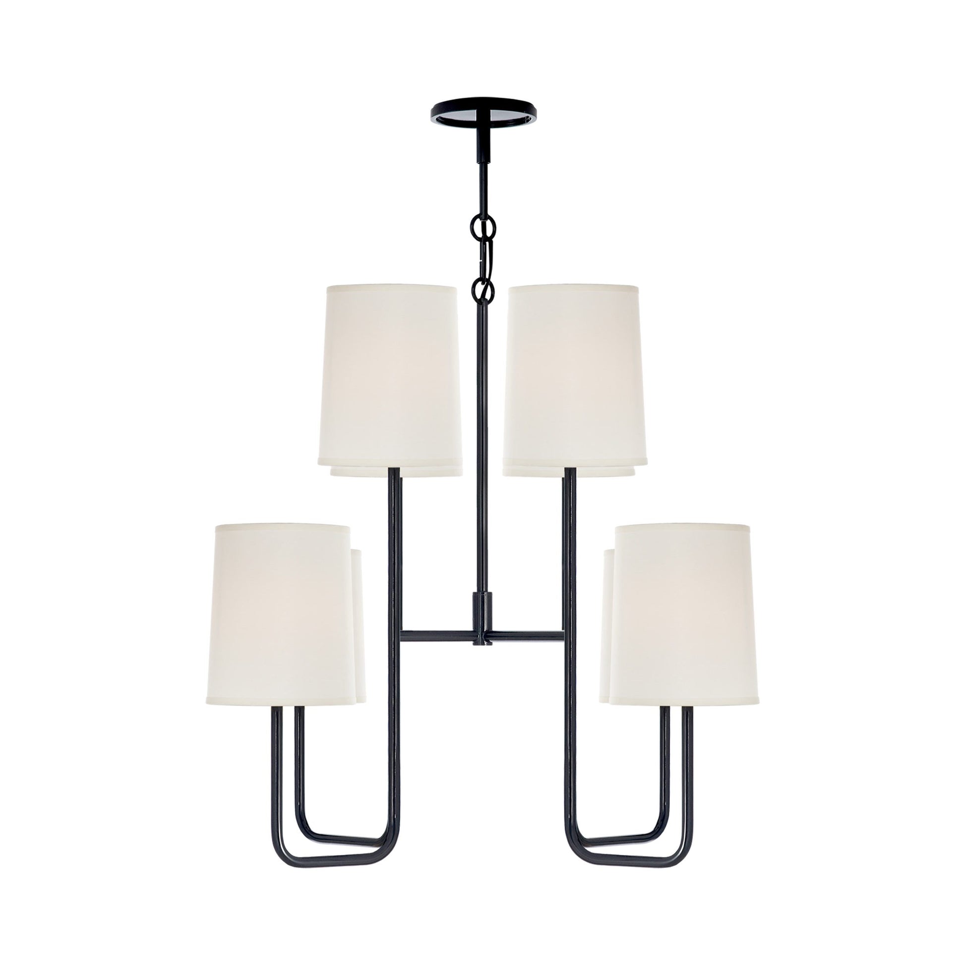 Go Lightly Chandelier in Charcoal/Silk (Medium).