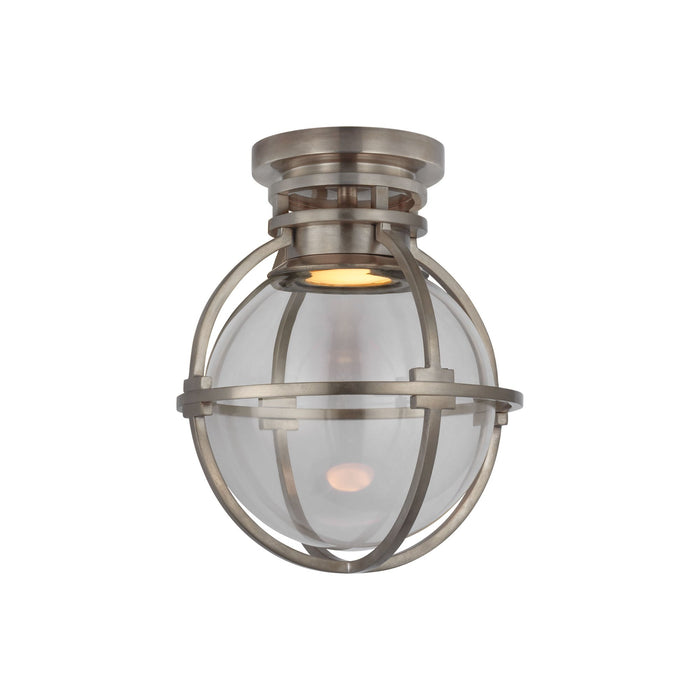 Gracie Globe LED Flush Mount Ceiling Light in Antique Nickel (Small).