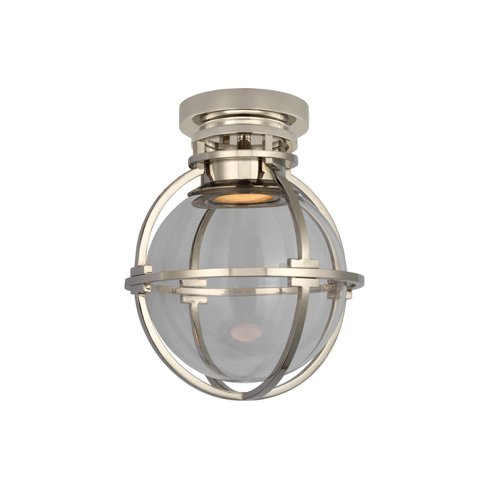 Gracie Globe LED Flush Mount Ceiling Light in Polished Nickel (Small).