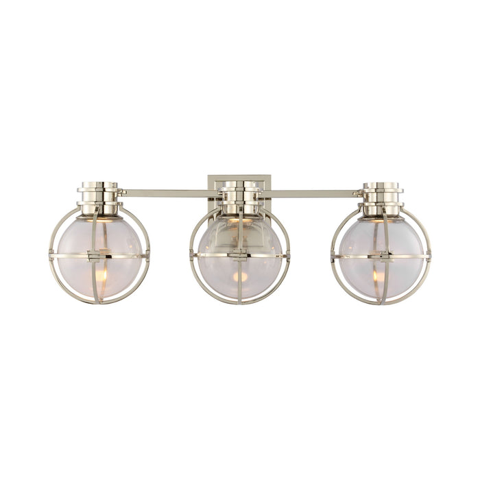 Gracie LED Triple Wall Light in Polished Nickel.