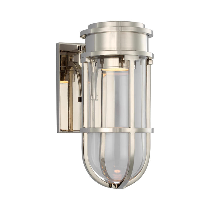 Gracie Outdoor LED Wall Light in Polished Nickel (Cylinder).