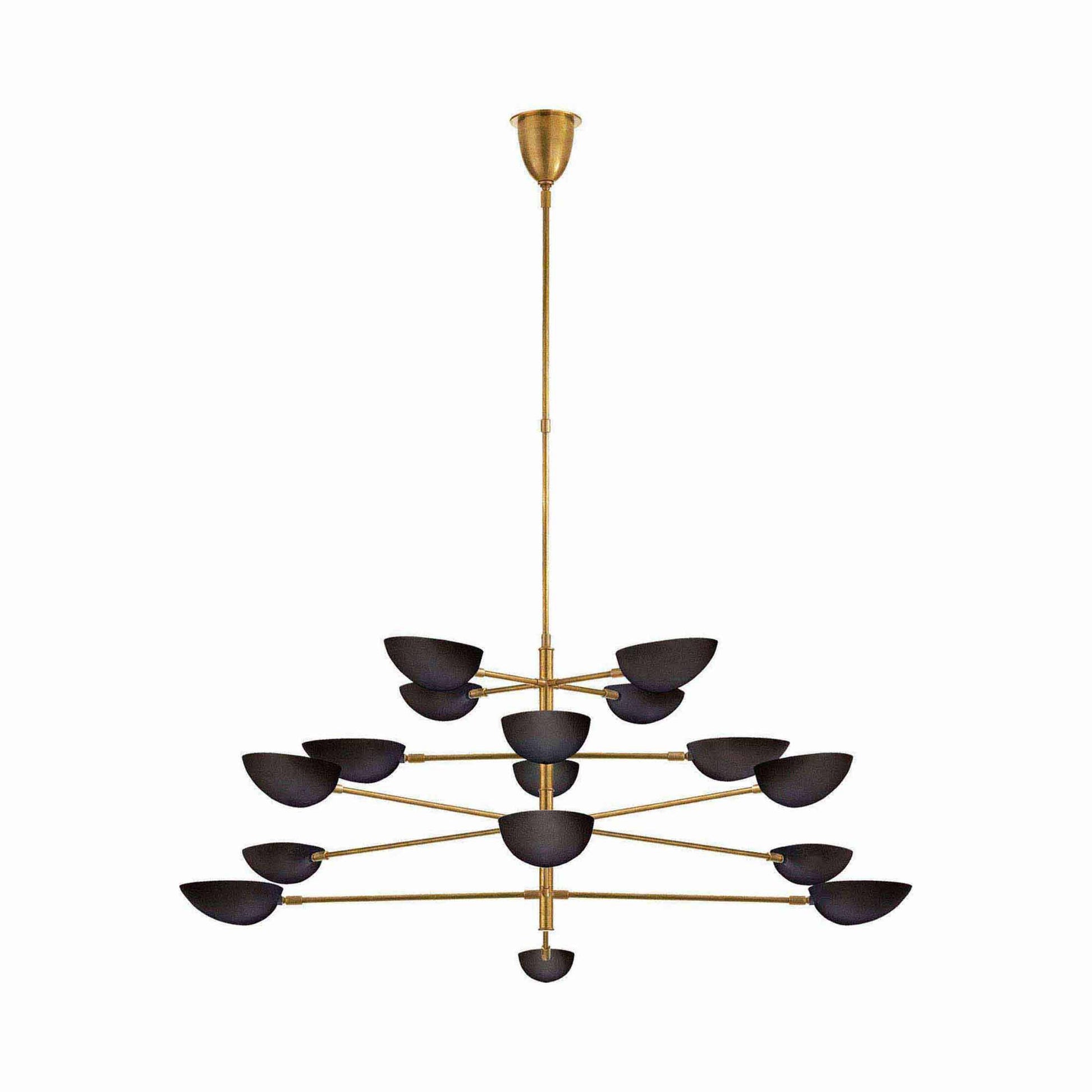 Graphic Grande Chandelier in 4-Tier/Black.